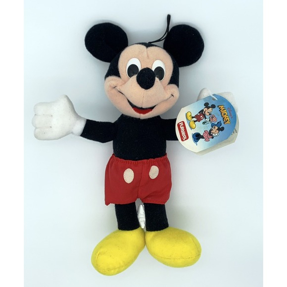Disney Other - Vintage Disney Mickey Mouse Playskool Plush Toy 9" - 1990 Excellent with Tags